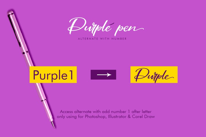 Ejemplo de fuente Purple Pen #5